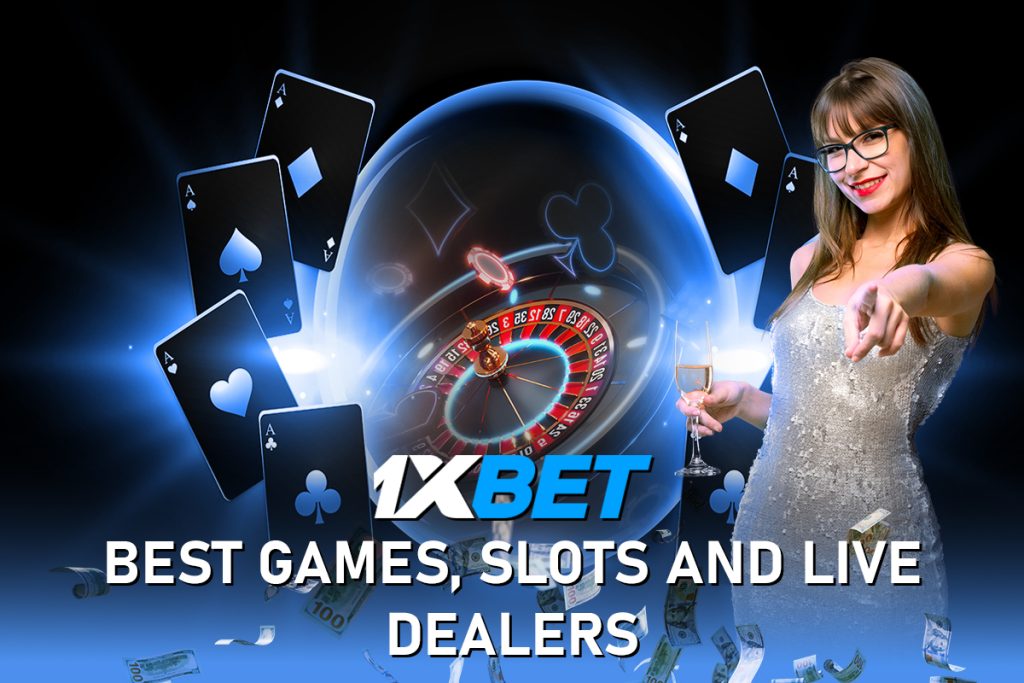 A vibrant casino scene showcasing popular slot machines and live dealers engaging with players at the gaming tables.