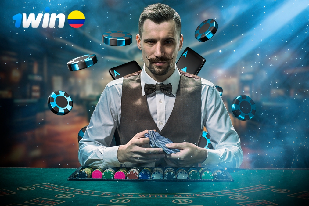 A man in a vest holds a card at a casino table, focused on the game in front of him.