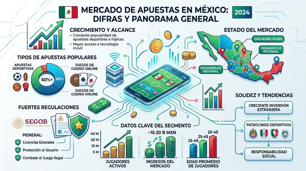 El mercado de apuestas en México — cifras y panorama general